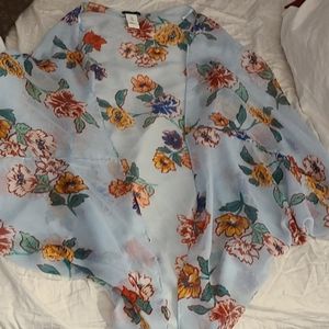 Flowerd see thru over shirt